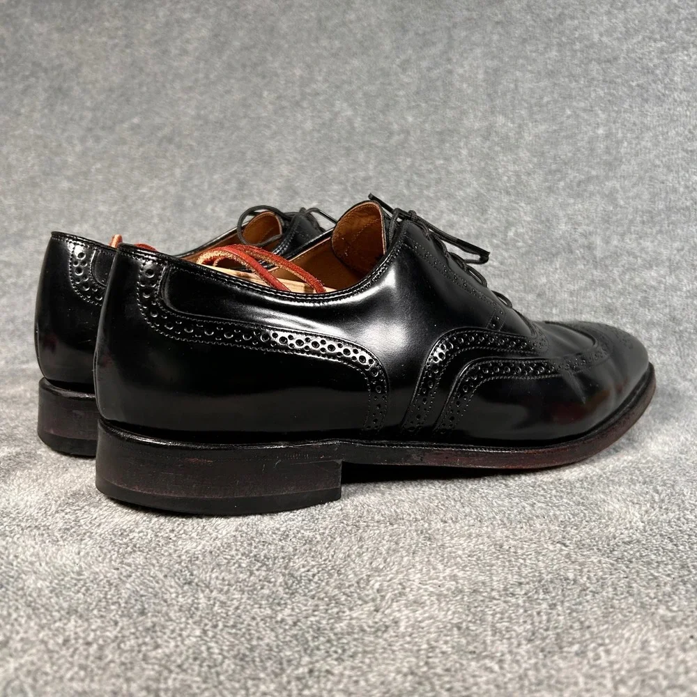 Johnston & Murphy Oxford Dress Shoes Limited Wingtip 10 D Black Leather 24-93210